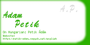adam petik business card