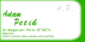 adam petik business card